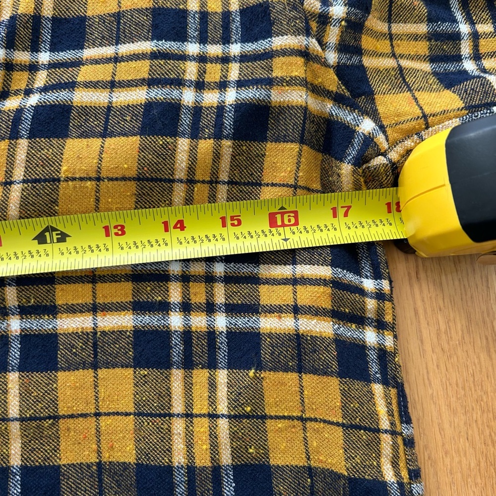Frank & Eileen Plaid Flannel Button Down Shirt Women Size XS Yellow - Picture 8 of 8